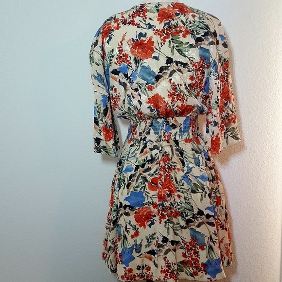 Zara Basics | Floral Flair Dress | Small - Picture 6 of 6